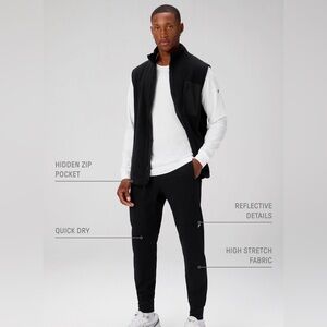 Fabletics Black Joggers with High Stretch Fabric